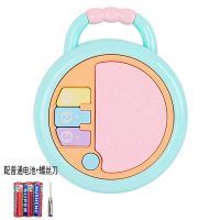 婴儿手摇铃玩具0-1岁宝宝早教音乐棒抓握手拍鼓可咬牙胶3-6月安抚 音乐手拍鼓[绿] [电池版]螺丝刀