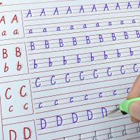 英语练字帖儿童小学生基础凹槽练字本26个字母英文初学者练字神器 基础入门(26字母+基础单词)