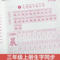 三年级上册下册字帖楷书小学生儿童人教版钢笔语文同步课本练字帖 新版三年级上册摹写(100页)