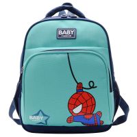 卡通蜘蛛侠书包幼儿园大班中班男孩背包儿童学生书包学前班双肩包 绿色