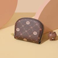 稻草人卡包女2021新款可爱便携小零钱包精致迷你流行学生短款卡包 深啡色