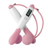 计数跳绳学生中考体育达标训练专用成人卡路里计时计数器电子跳绳 配用电池+螺丝刀+收纳袋 TS-6电子计数款少女粉配无