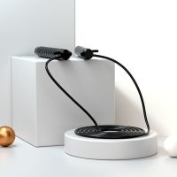 计数无绳跳绳学生中考专用成人负重跳绳减肥专用 减脂计数器跳绳 黑色[钢丝长绳] 升级精准精美跳绳[送精美收纳袋]