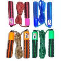 跳绳学生中考计数器专用成人减肥健身,儿童可调节海绵柄跳绳 耐用升级耳环手柄款[颜色随机] 一条装