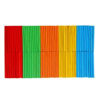 计数器钟表模型一年级数学教具套装几何体积木算数棒时钟学习钱币 100根算数棒[袋子装]