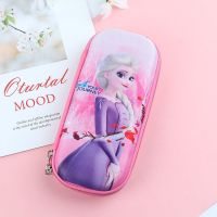 笔袋女生大容量文具盒女韩版可爱小学生学习用品男童铅笔盒文具袋 [布面]粉色冰雪公主
