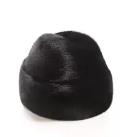 仿整水貂皮帽子秋冬季中老年男士户外老头帽皮草貂皮雷锋棉帽 加强版法式黑色 M(56-58cm)
