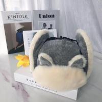 雷锋帽女冬天时尚可爱猫耳朵骑车防寒帽子韩版保暖冬季时尚雷锋帽 猫咪款雷锋帽*灰色