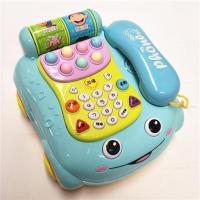幼儿音乐早教玩具小宝宝启蒙电话机男孩女孩0-1-2周岁3岁婴儿益智 蓝色 电池版
