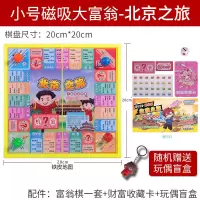 大富翁儿童版小学生成人磁性超大豪华中国世界之旅游戏棋成年桌游 磁吸小号北京之旅(可抽玩具盲盒)