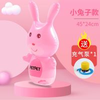 加厚充气不倒翁玩具大号儿童成人宝宝男女孩益智玩具发泄大号健身 兔子款、小号[赠脚踩气泵*1]