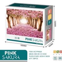 拼图1000片超大成人儿童益智减压高难度智力星球夜光名画风景太空 500片樱花