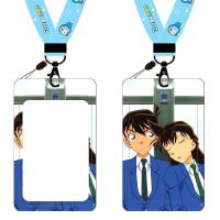 柯南小兰情侣卡套公交卡校园卡学生饭卡门禁卡工厂牌长挂绳硬壳套 [c28]1号图 单卡套