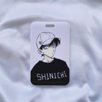 情侣卡套学生校园饭卡门禁卡工作证厂牌挂绳柯南公交卡套ins风 柯南(单卡套)