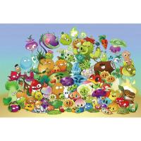 植物大战僵尸木质拼图300片520片1000片成人减压手工益智动漫玩具 图1 300片26x38cm默认拼好分区