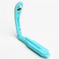 led小夹子灯学校习学生宿舍护眼小台便携发光书签真彩迷你夹书灯 蓝色