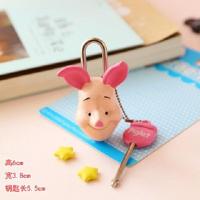 创意卡通可爱迷你小锁头旅行李箱锁笔记本抽屉书包包挂锁 维尼猪.