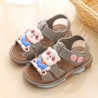 儿童凉鞋女夏季 宝宝2岁小童胶鞋女孩公主防滑软底男童夏小孩塑料 咖啡色 23 码内长14cm