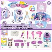 过家家宠物儿童玩具仿真小狗猫咪背包书包行李旅行箱男女孩3岁上 猫咪3合一多功能背包行李箱