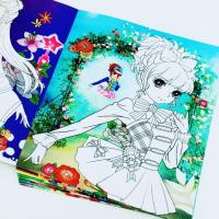 公主涂色本儿童涂色绘画本美少女涂鸦涂画填色学生女孩画画书套装 随机两本画册