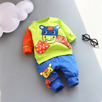 男童装女宝宝春装0春秋1套装3幼儿童4小孩6婴儿衣服2岁12个月9潮 1501绿色 73cm
