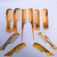 [10把装]牛筋塑料梳子不伤发防静电梳子不易断化妆按摩梳子 10把黄色小