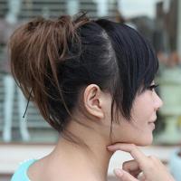 蓬松章鱼发包丸子头古装头饰花苞头新娘卷发包凌乱感盘发假发发圈 进口高温丝 浅棕色