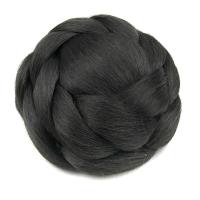 女士演出假发盘发器手工发髻新娘发包汇演造型表演舞蹈丸子头花苞 黑色