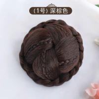 汉服造型发鬓发包古装垫发新娘秀禾辫子盘头假发丸子头后脑勺发包 深棕色 2号-均码