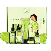 千纤草小黄瓜五件套套保湿补水护肤洗面奶爽肤水乳液化妆 5件套