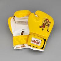散打手套少儿格斗搏击沙袋拳套3-8-14岁儿童拳击男孩女孩泰拳训练 黄色 2-6岁霸王龙拳套