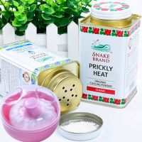 泰国蛇牌爽身粉痱子粉学生男女士大人婴儿通用蛇粉经典清凉粉140g [专用粉扑盒]