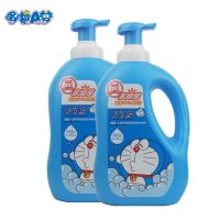 [买1送1]哆啦A梦儿童沐浴露洗发水二合一宝宝用品家庭大瓶装 [1.1L沐浴露]花香滋莹润肤*2瓶