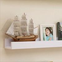 墙上置物架杂志架儿童图书架绘本架客厅壁挂装饰搁板一字隔板 白色 长度40cm*内径深8cm