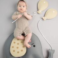 百天照宝宝拍照服装拍照 满月百日拍摄道具 婴儿百天摄影主题衣服 大象气球主题 (0-5个月)