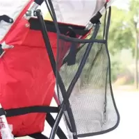 婴儿车挂袋置物袋置物篮通用推车网袋网兜宝宝BB伞车童车推车配件 黑边网袋