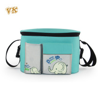 婴儿车挂包多功能推车收纳袋防水通用宝宝婴幼儿童手推车挂袋包 薄荷绿&大象