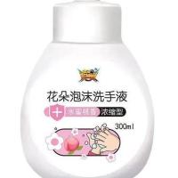 儿童泡沫小花朵洗手液温和杀菌抑菌水蜜桃香型按压瓶家庭便携装 水蜜桃*1瓶[补充液]