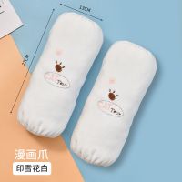 袖套女冬长款套袖办公室工作防脏羽绒服可爱护袖头新款2021秋冬季 一双装[漫画爪 印雪花白]