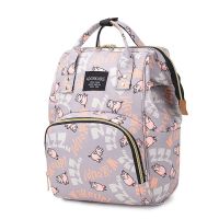 新款时尚手提带娃妈咪外出包大容量多功能宝妈母婴背包婴儿出门包 灰色小猪[没有童车挂钩]