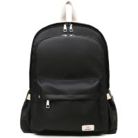 妈咪包大容量背包可爱兔耳朵减龄母婴包宝妈带娃外出双肩包简约潮 简约黑色