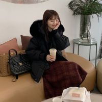 新品秋季裙子百褶孕妇托腹金丝绒外穿宽松中长高腰半身裙 毛呢格子半身裙 M