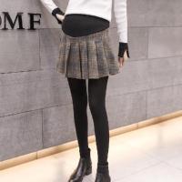 孕妇半身裙2020秋季潮妈怀孕期外穿宽松托腹打底裤时尚百褶短裙子 图片色 M