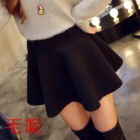 孕妇半身裙春秋冬新款包臀毛呢孕妇百褶裙蓬蓬裙托腹孕妇短裙潮妈 深麻灰(带防走光安全裤) M