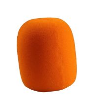 KTV无线麦克风话筒海绵套加厚家用防喷咪头罩保护防摔防滑圈软胶 橙色海棉套2个