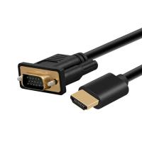 hdmi转vga线投影机顶盒HDMI高清转换器vja电脑显示器电视投影连接 HDMI转VGA无音频无供电 1米