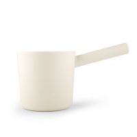 厨房塑料水瓢水勺家用长柄舀水瓢儿童洗头杯宝宝沐浴洗澡瓢水舀 米白色12511