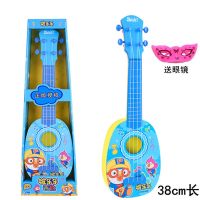 电动音乐魔法小提琴仿真玩具琴可拉响带灯光乐曲女孩乐器儿童玩具 蓝乐乐吉他+送眼镜