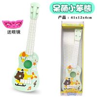 电动音乐魔法玩具小提琴仿真玩具琴女孩乐器儿童玩具吉他可弹奏 小笨熊吉他