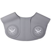 剪发硅胶披肩发型师专用防碎发不沾发围脖发廊烫染防水理发垫肩 灰色(送海绵一块)